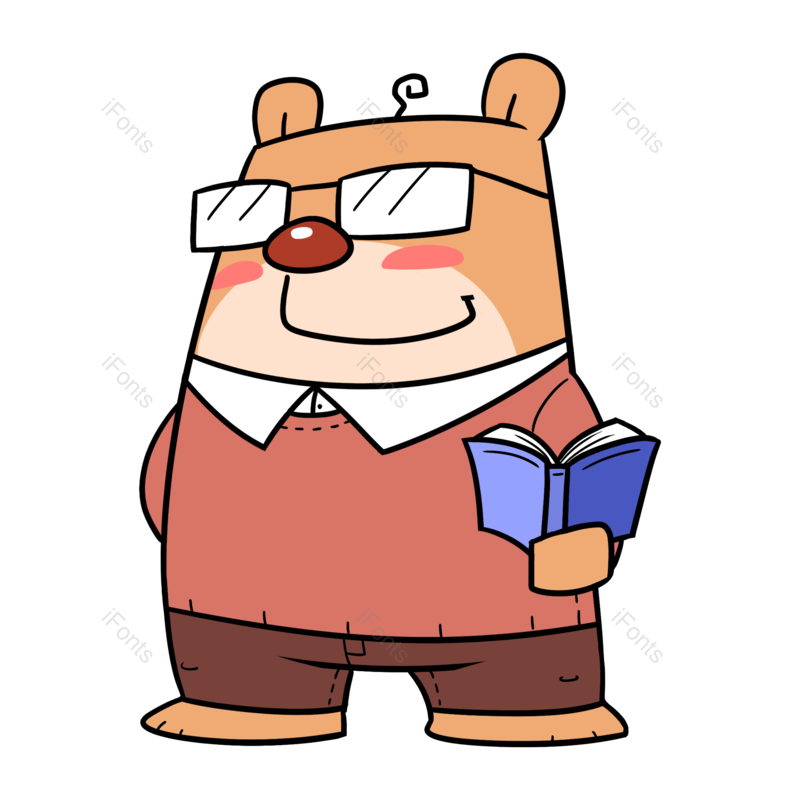 装饰图片,卡通元素,插画PNG,小熊免抠素材